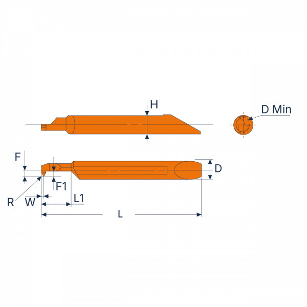 AHI4R 35003-60A AHS10M твердосплавный мини-резец