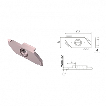 Пластина канавочная KSIR16L 200-300-R100 AP5120