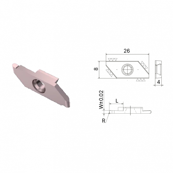 Пластина канавочная KSIR16L 200-300-R100 AP5120