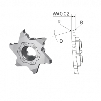 Пластина отрезная KX618CR 150-16DR-P AP5120