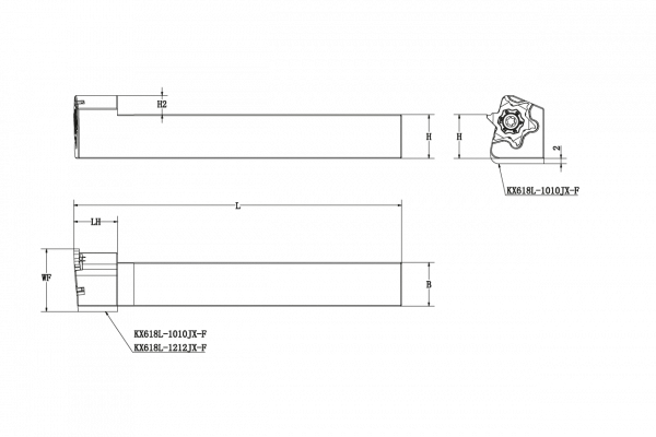 Державка наружная AX618L-1010JX-F