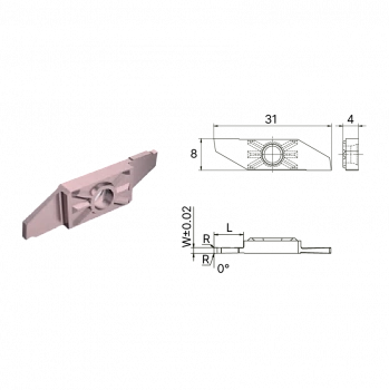 Пластина канавочная KXG16R 200-600-R005 AP5120