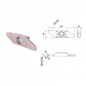 Пластина отрезная KXC16R 200-S AP5120