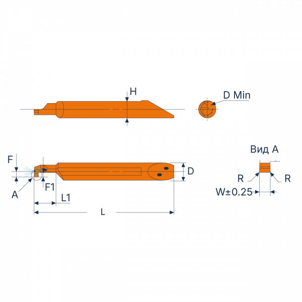 AHG4R 4005-050-C2 AHS10M твердосплавный мини-резец