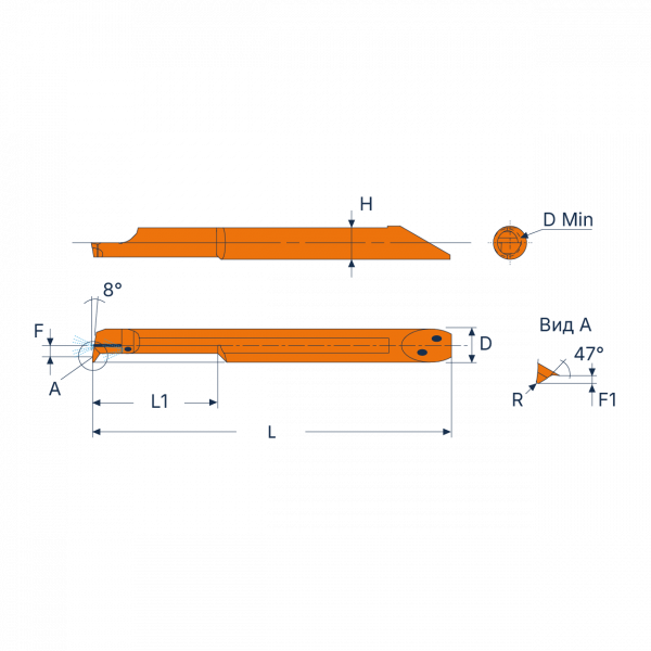 AHQ4R 4015-010-C2 AHS10M твердосплавный мини-резец
