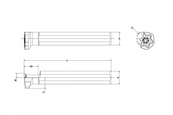 Державка расточная S14H-AX618L-F