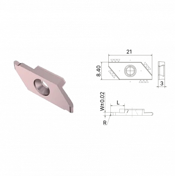 Пластина канавочная KSIR12L 250-400-R125 AP5120