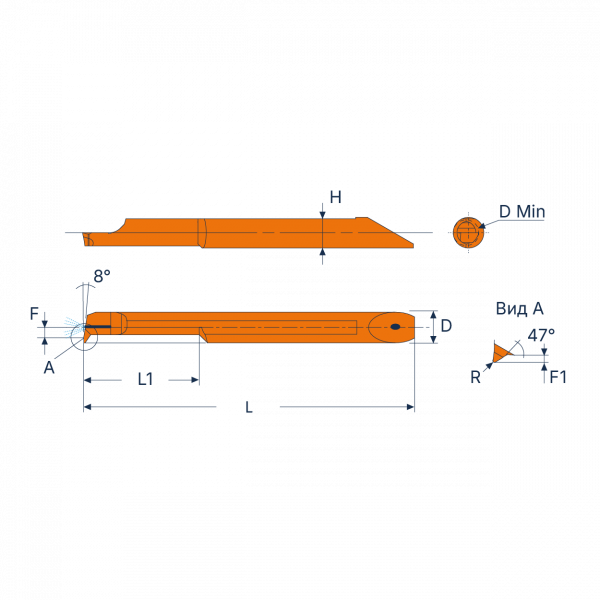 AHQ4R 3013-010-C1 AHS10M твердосплавный мини-резец