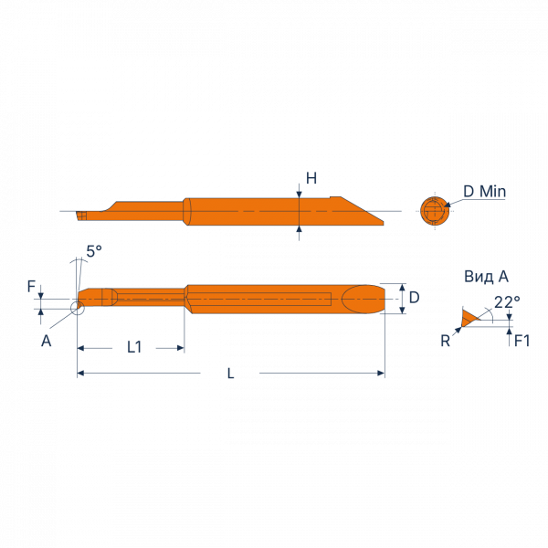AHP4R 2008-005 AHS10M твердосплавный мини-резец