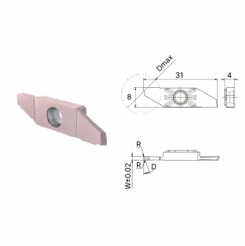Пластина отрезная KXC16R 100-16DR-P AP5120
