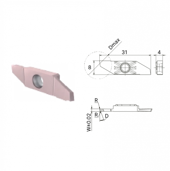 Пластина отрезная KXC16R 100-16DR-P AP5120