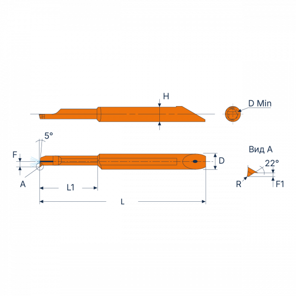 AHP4R 2008-005-C1 AHS10M твердосплавный мини-резец